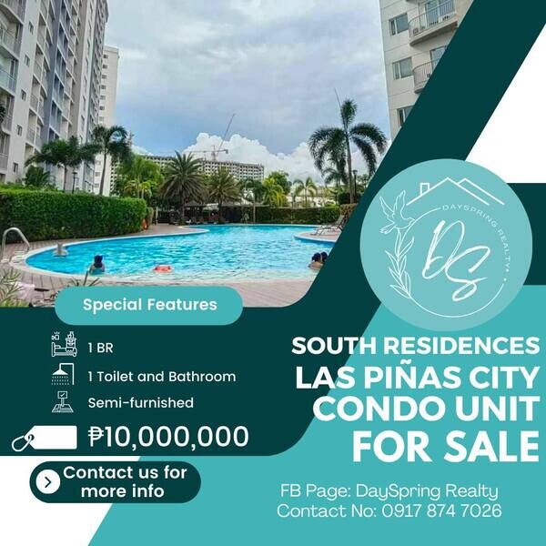 Condo Unit For Sale in South Residences, Las Piñas City 10M