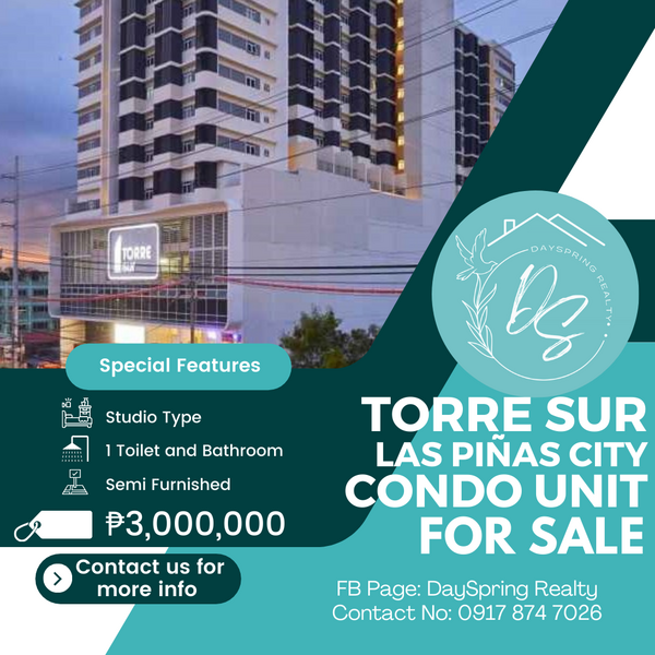 Condo Unit For Sale in Torre Sur, Las Piñas City 3M