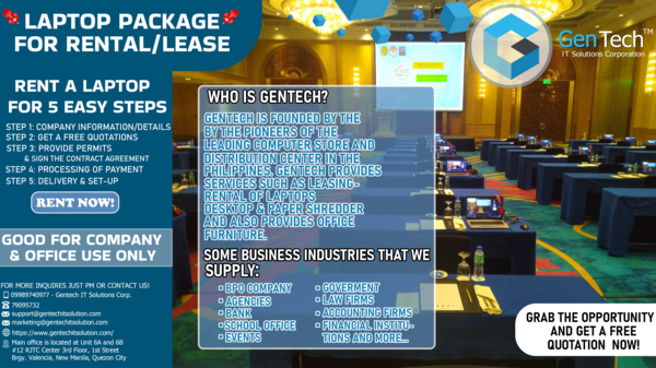 COMPUTER LAPTOP PACKAGE FOR RENTAL/LEASE