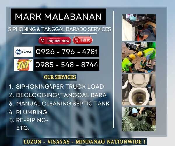 MARK MALABANAN SIP SIP TANGGAL BARADO PLUMBING SERVICE