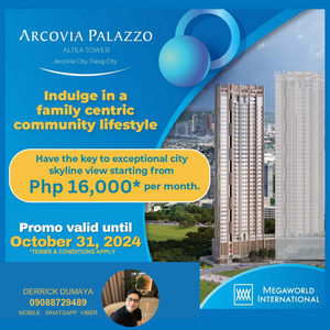 PRE-SELLING CONDO UNIT AT ARCOVIA PALAZZO ALTEA PASIG FOR SALE | PostAds PH