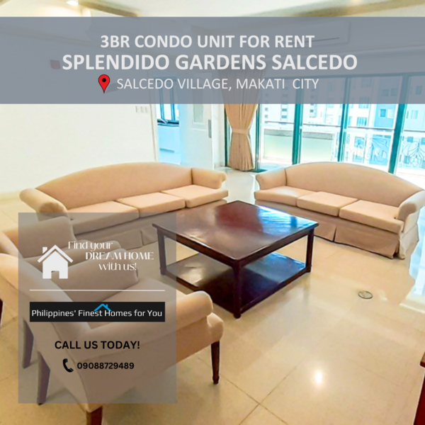 3BR Condo Unit for Rent at Splendido Gardens Salcedo