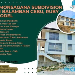 Amonsagana Subdivision in Balamban Cebu, Ruby Model | PostAds PH