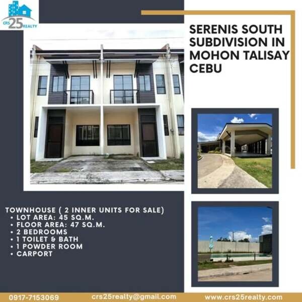 Serenis South Subdivision in Mohon Talisay Cebu For Sale
