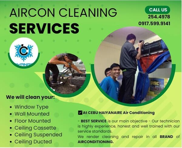 AIRCON CLEANING and REPAIR SERVICES in Brgy.  Tulay Minglanilla