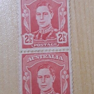 Australian King George VI Red 2 1/2 D Mint x2 Stamp pair RARE !!! | PostAds PH