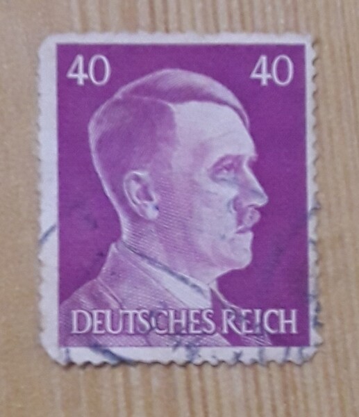 German Adolf Hitler Large 40 Stamp Used.