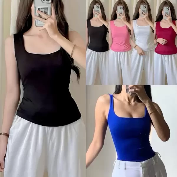 EMILY SQUARENECK DOUBLE LINING Full Length Sando Top