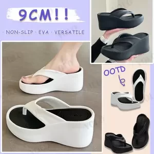 Wedges Slippers For Woman Fashion Thick Bottom Flip-Flops Non-slip Comf | PostAds PH