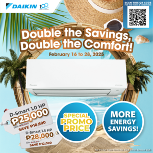 Avail Double Savings Double Comfort on DAIKIN Split Wall Mounted Invert | PostAds PH
