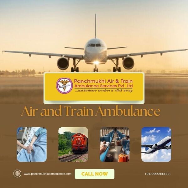 Book Emergency ICU Equipped Air and Train Ambulance Services in Guwahat