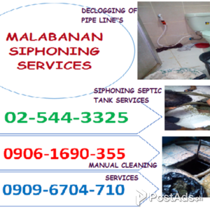 Re,al Malabanan Siphoning Pozo Negro Services Pasay city/02-5443325 | PostAds PH