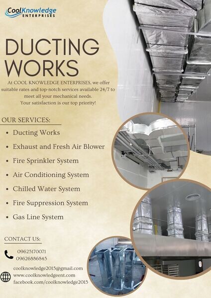 #DUCTING WORKS *SUPPLY AND INSTALLATION *