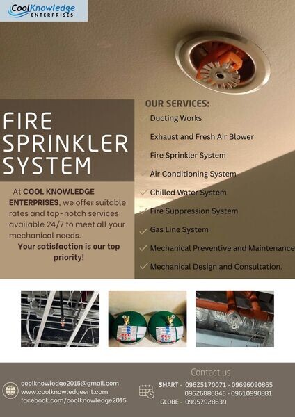 ==AVAILABLE FIRE SPRINKLER SYSTEM ==