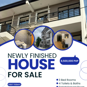 NEWLY FINISHED! Elegant 3-Storey Modern Townhouse Cainta, Rizal | PostAds PH