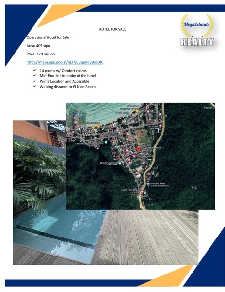HOTEL FOR SALE Operational Hotel for Sale Area: 405 sqm