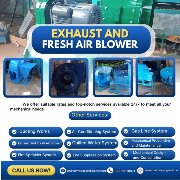 MECHANICAL WORKS || Exhaust and Fresh Air Blower*