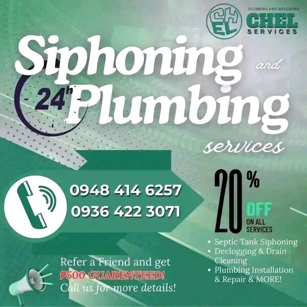 Chel PLUMBING SERVICES 09364223071 09484146257