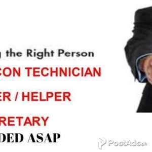 hiring secretary, hiring technician, hiring rider | PostAds PH