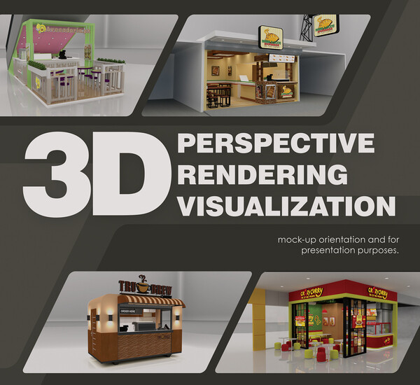 RUSH Cart Graphic Designer Kiosk Perspective Trade Show Booth Mall