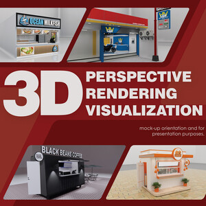 RUSH Mall Interior Exterior Exhibition Booth Cart Kiosk 3D Inline store | PostAds PH