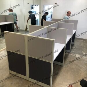 TWO TONE WORKSTATION TABLE, CUSTOMIZED CUBICLE TABLE , OFFICE PARTITION | PostAds PH