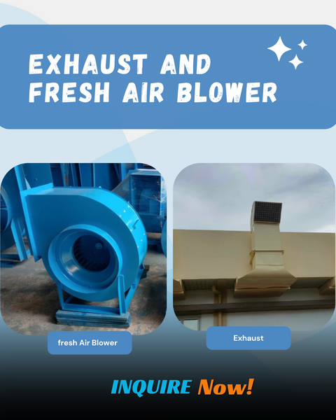 EXHAUST AND FRSH AIR BLOWER ++ SUPPLY AND INSTALLATION