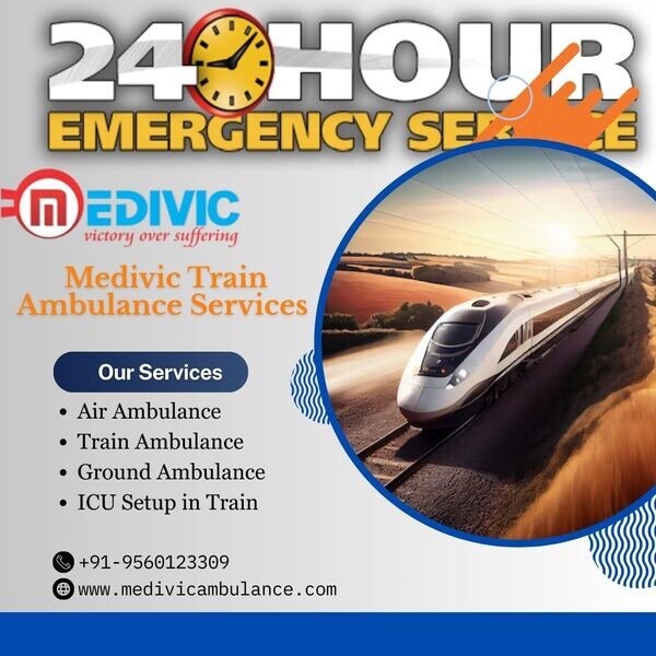 Medivic Train Ambulance in Ranchi provides a convenient way to get bett