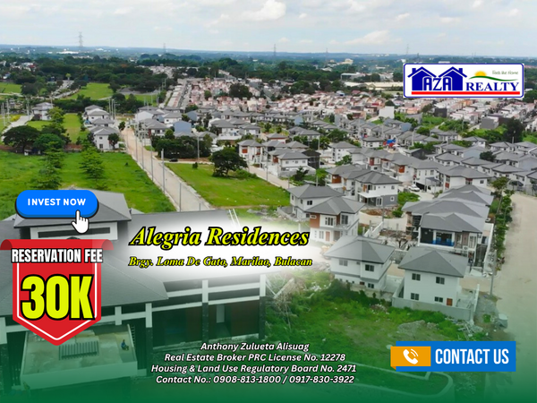 Alegria Residences Lot For Sale in Marilao Bulacan
