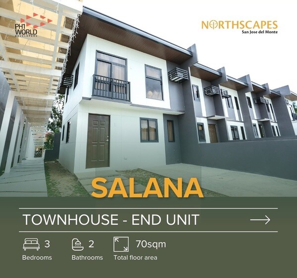 Salana 3BR Townhouse Northscapes San Jose Del Monte Bulacan