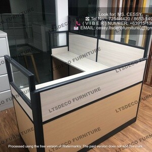 MADE TO ORDER LAMINATED WORKSTATION WITH GLASS, OFFICE PARTITION | PostAds PH