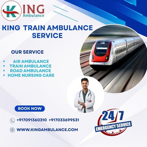 King Train Ambulance Service transfers patients in Varanasi at a very n