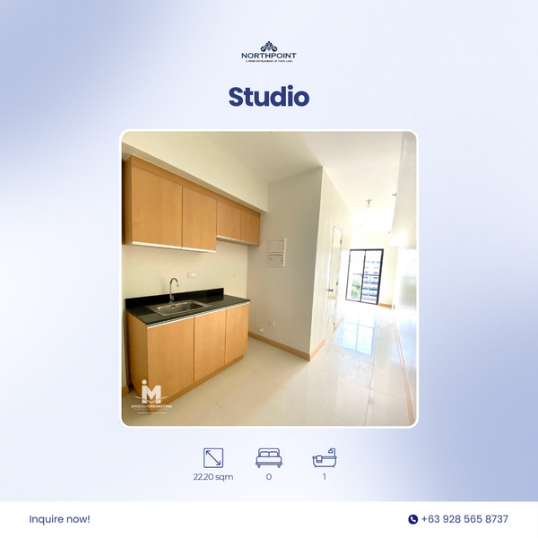 For Sale Studio Unit in Northpoint Davao