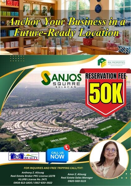 Hot Deal! Reserve a Bulacan Commercial Lot Today for Just ₱50K