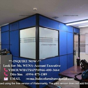 FOR SALE CUSTOMIZE HIGH PANEL WITH GLASS OFFICE PARTITION | PostAds PH