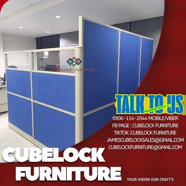 Full Fabric With glass  Office Cubicle wall partition 