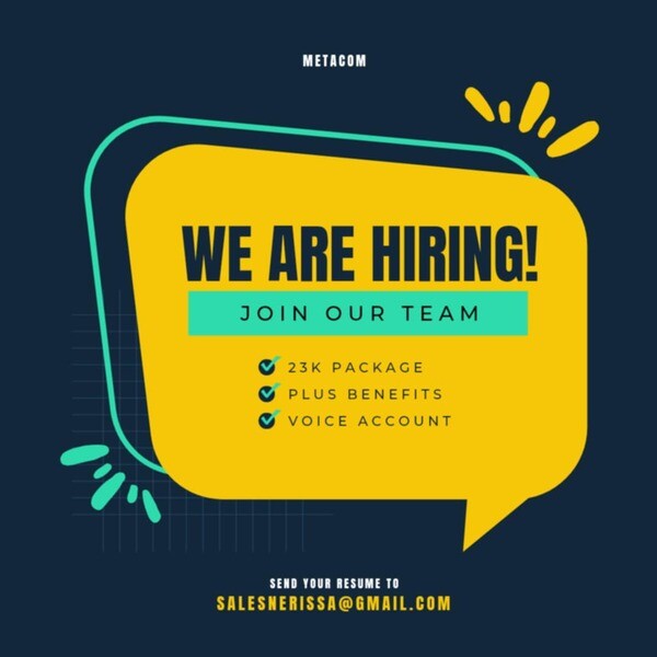 URGENT HIRING CUSTOMER SERVICE REPRESENTATIVE POSITION