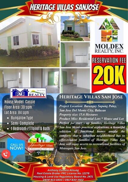 Brand New House and Lot in Heritage Villas San Jose Del Monte