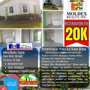 Brand New House and Lot in Heritage Villas San Jose Del Monte | PostAds PH