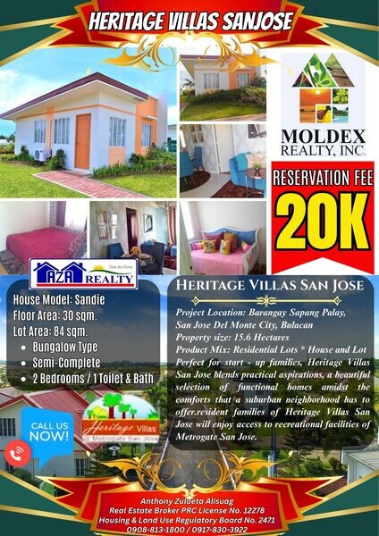 Heritage Villas House & Lot For Sale - San Jose Del Monte