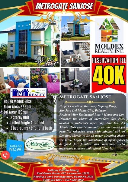 Affordable House and Lot for Sale in Metrogate San Jose