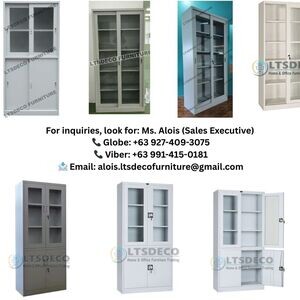 GLASS SWING DOOR CABINET OFFICE FURNITURE | PostAds PH