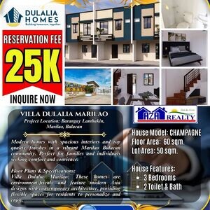 Champagne 3Br Townhouse Villas Dulalia Marilao Bulacan | PostAds PH