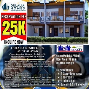 Apricot 2BR Townhouse Dulalia Residences Meycauayan Bulacan | PostAds PH