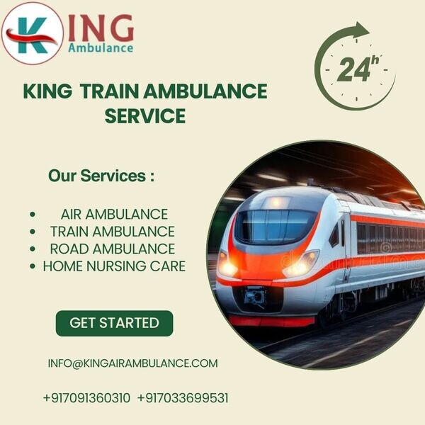King Train Ambulance in Raipur transfers your sick patient to their des