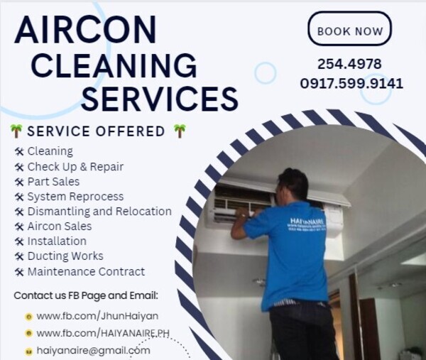 HAIYANAIRE AIRCON CLEANING and EPAIR SERVICES in Sacsac Consolacion Ceb