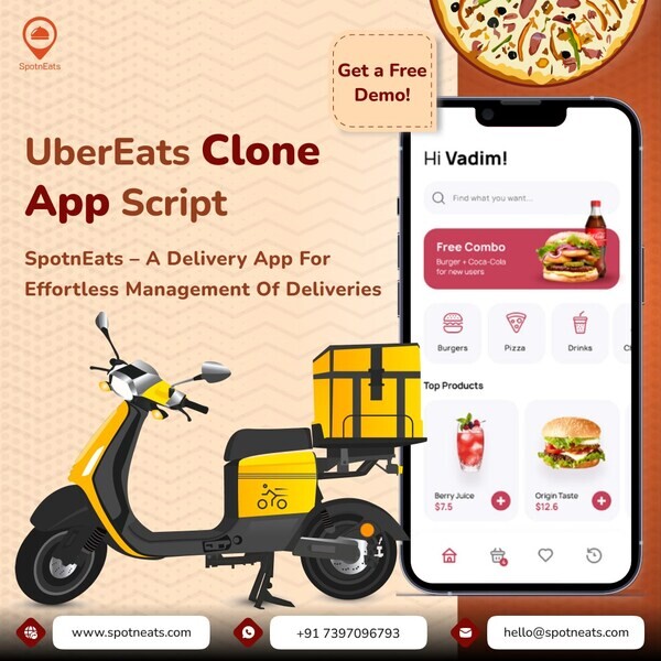 AI-Powered UberEats Clone App for Entrepreneurs | SpotnEats