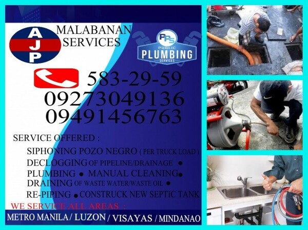 NO.1 MALABANAN GUIHULNGAN CITY 09273049136 HABWA  POZO NEGRO SERVICES