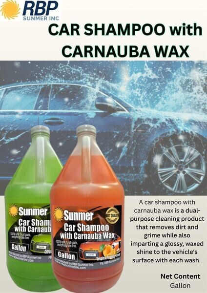 CAR SHAMPOO WITH CARNAUBA WAX (GALLON)