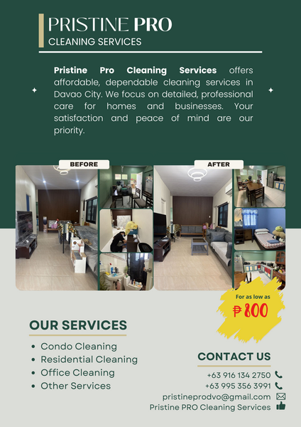 Pristine PRO Cleaning Service - Davao City | PostAds.ph